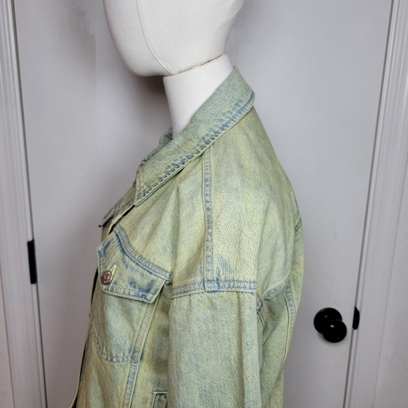 Madewell Oversized Crop Denim Trucker Jacket Size Medium - Picture 6 of 11